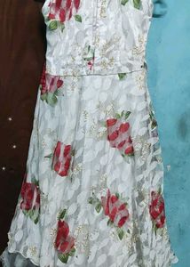 Netted White Frock