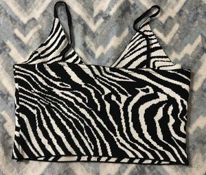 Zebra Print Knit Top