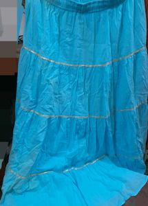 Blue Tiered Skirt