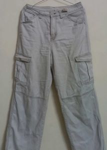 HnM Beige Cargo Pants