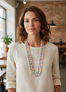 Pastel Beaded Necklace