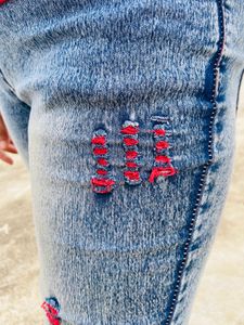 Denim Red Tread Work