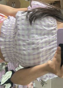 Cute Lavender Crop Top