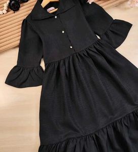 Girls' Black Ruffle Dress