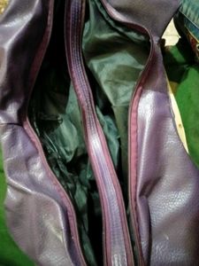 Purple Shoulder Bag with Tassels