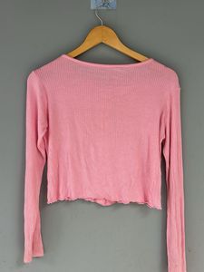Cute Pink Cropped Cardigan