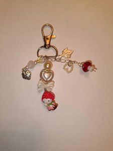 hello kitty charm keychain