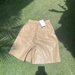 URBANIC leather beige shorts, small