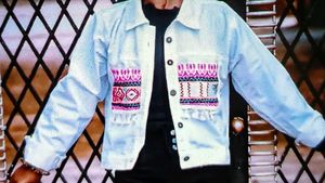 "Trendy Denim Jacket with Colourful Embroidery