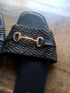 Luna Blu Woven Slide Sandals