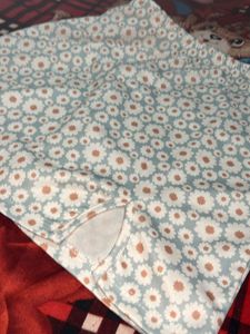* REDUCED* Pretty Floral White And Sky Skirt