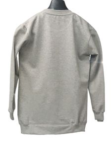 Big Pocket Grey Color Fleece Sweatshirt
