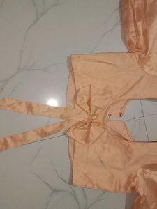 Elegant Peach silk Saree with blause