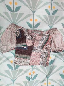 Boho Patchwork Crop Top
