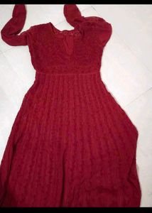 Red Embroidered Kurta Set