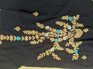Navy Blue Jorjat Sharara Suit Set