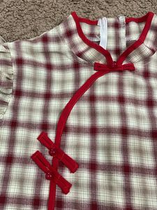 Plaid Cheongsam Dress