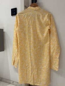 Floral Print Yellow Kurta