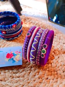 Handcrafted thread Bangles set