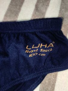 Blue Solid Cotton Panty