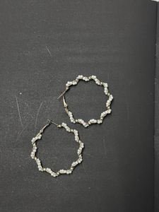 Pearl Hoop Earring Set