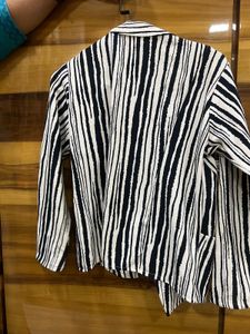 Striped Black and White Blazer