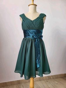 Emerald Green Chiffon Party Dress
