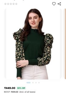 Floral Printed Sleeves TOP