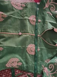 Green Embroidered Suit