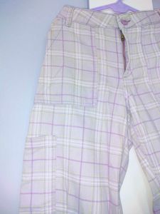 Plaid Wide Leg Trousers( Just NeedTo Washed Iron)