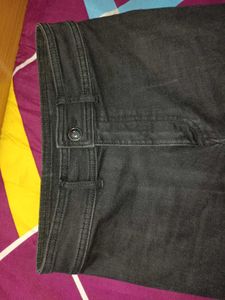 Wide Leg Black Denim Jeans