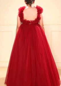 Elegant Red Girls' Dress