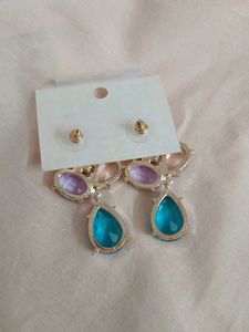 Gemstone Drop Earrings