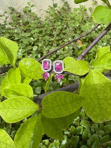 PINK AD STONE EARRINGS FOR WOMEN’S