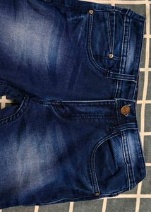 Washed Jeans with Insert Pockets