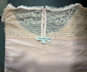 Latin Quarters(Brand )Peach Lacy See-Through Top🌸