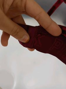 maroon Velvet Bralette