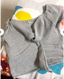 Grey Crop Top For Women