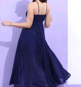Elegant Navy Blue Maxi Dress