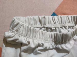 White Casual  sport wear Capri