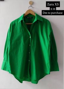 Zara Green Oversized Shirt