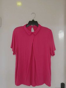 VERO MODA ~ Magenta Collared Top