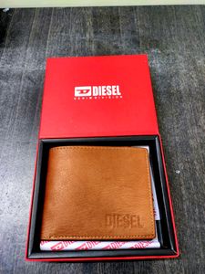 DIESEL LEATHER WALLET ( LIGHT BROWN )