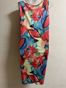 Abstact Print One Piece Dress