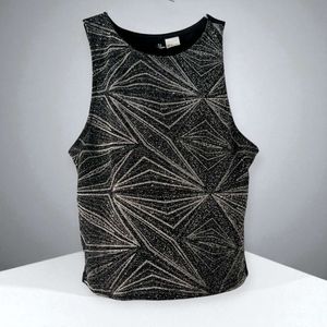 H&amp;M Black Geometric Two-Piece Set