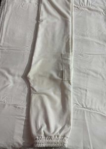White Jogger Cargo Pants