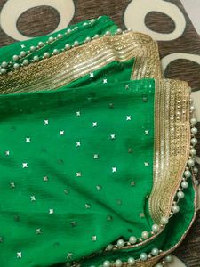 Green Choli Dupatta