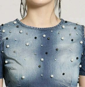 Denim Cold Shoulder Dress