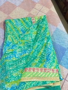 Elegant Green Printed Saree