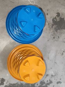 Colorful Plastic Plant Pots - Set of 4